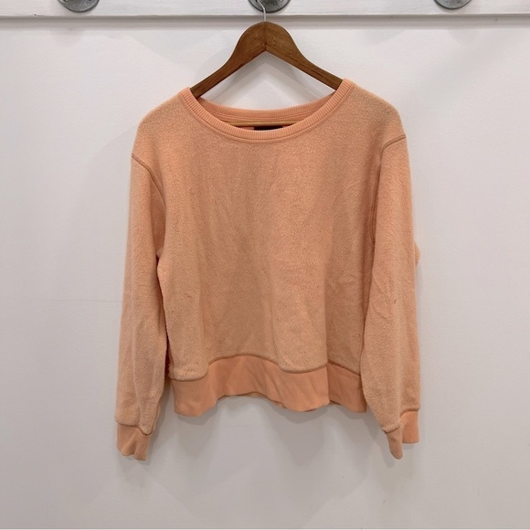 JCREW womens peach fleece sweatshirt - Picture 1 of 4